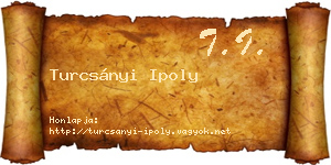 Turcsányi Ipoly névjegykártya
